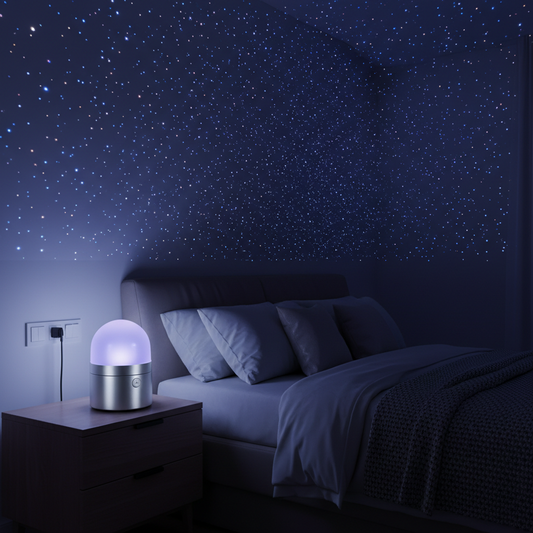 Lampe nocturne de ciel alimentée par USB projetant des étoiles